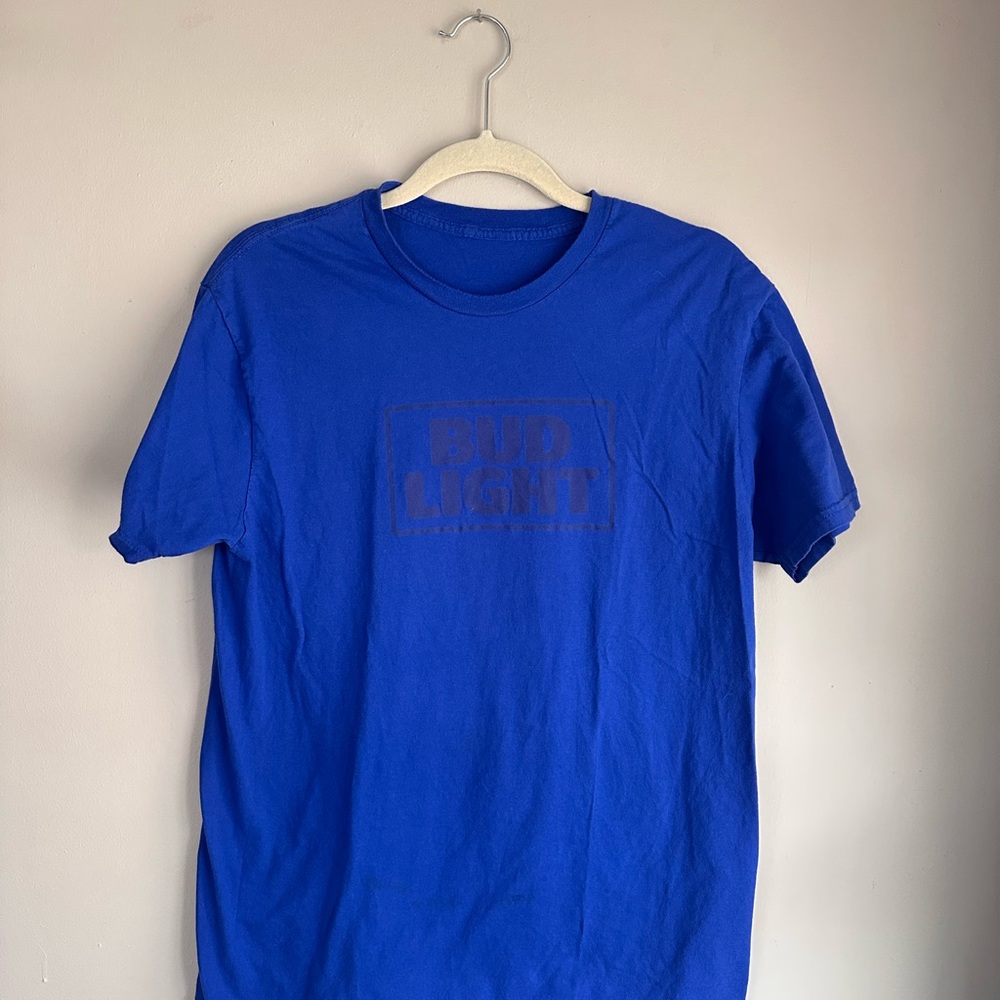 Bud Light beer Royal Blue Men's Short Sleeve Tee